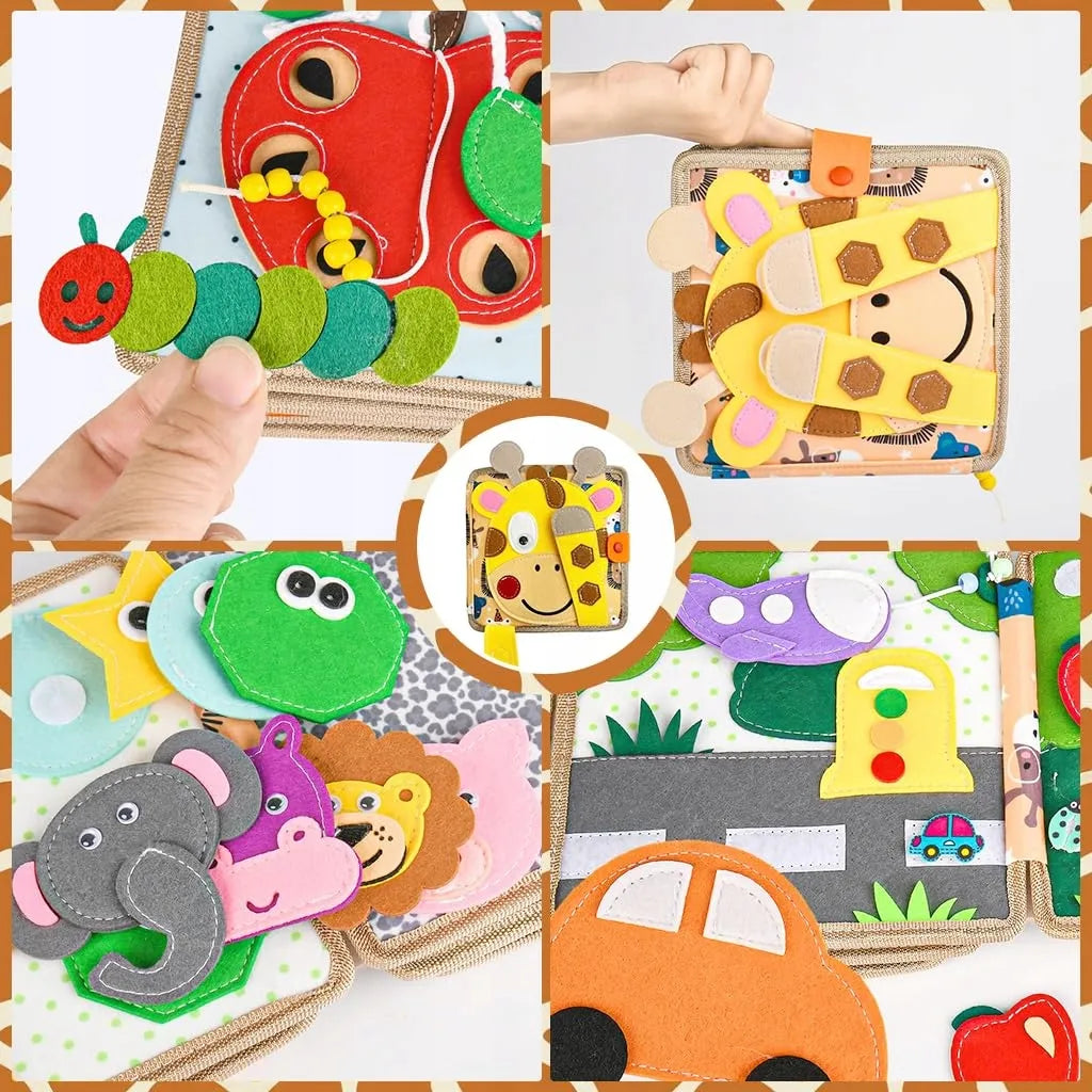 Interaktyvi Montessori sensorinė vystymosi knygelė žaislas