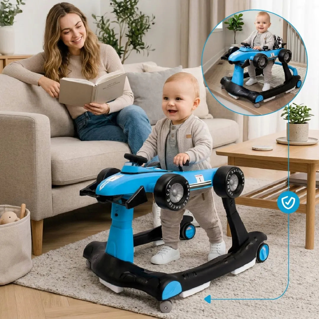 Interaktyvi vaikštynė 3in1 Sun Baby Formula 1 mėlyna
