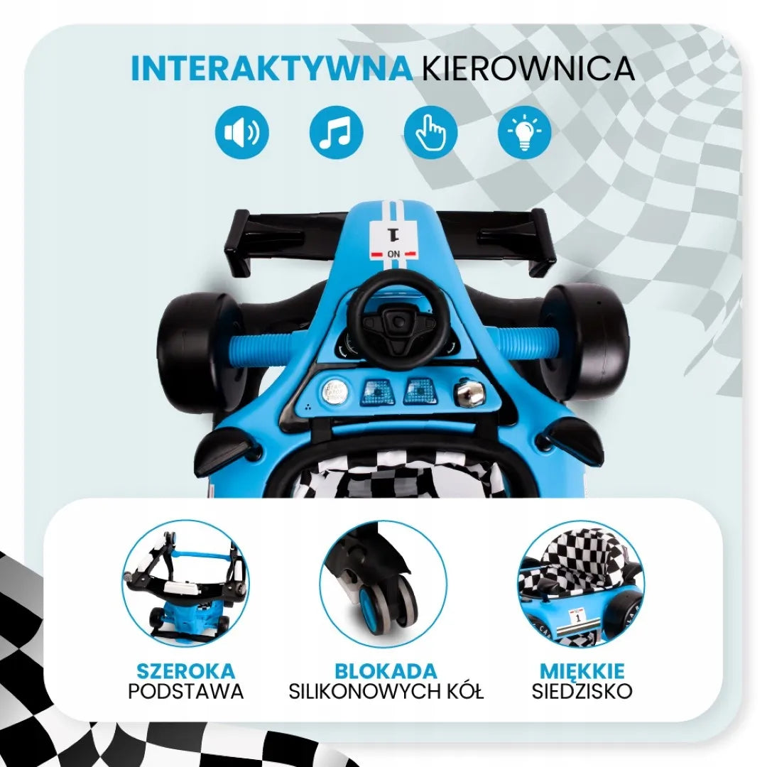 Interaktyvi vaikštynė 3in1 Sun Baby Formula 1 mėlyna
