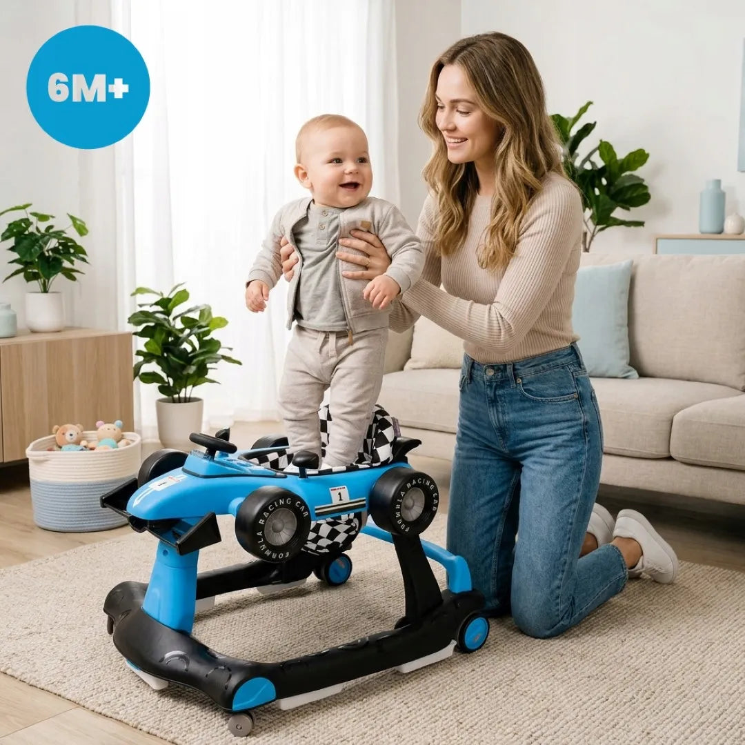 Interaktyvi vaikštynė 3in1 Sun Baby Formula 1 mėlyna