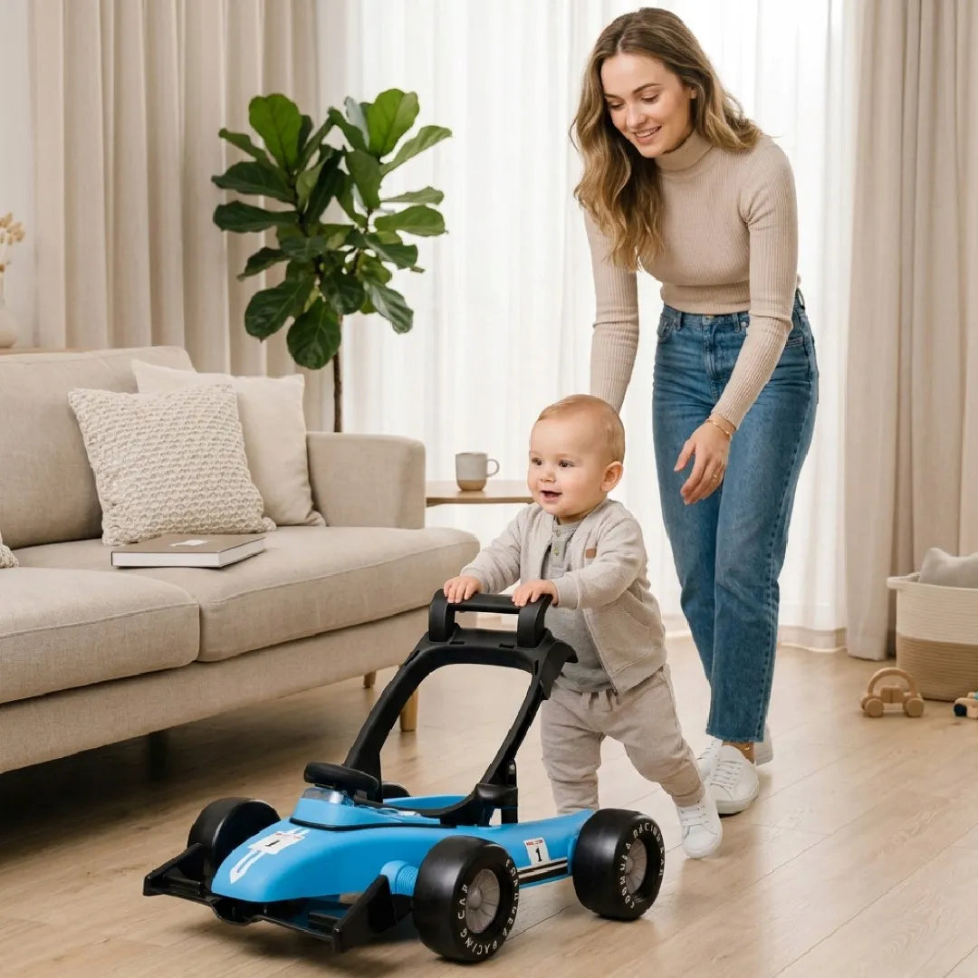 Interaktyvi vaikštynė 3in1 Sun Baby Formula 1 mėlyna