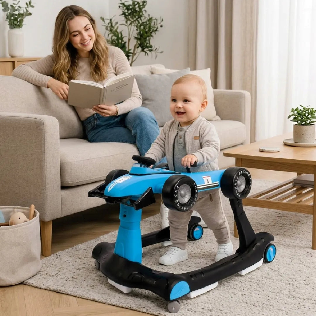 Interaktyvi vaikštynė 3in1 Sun Baby Formula 1 mėlyna