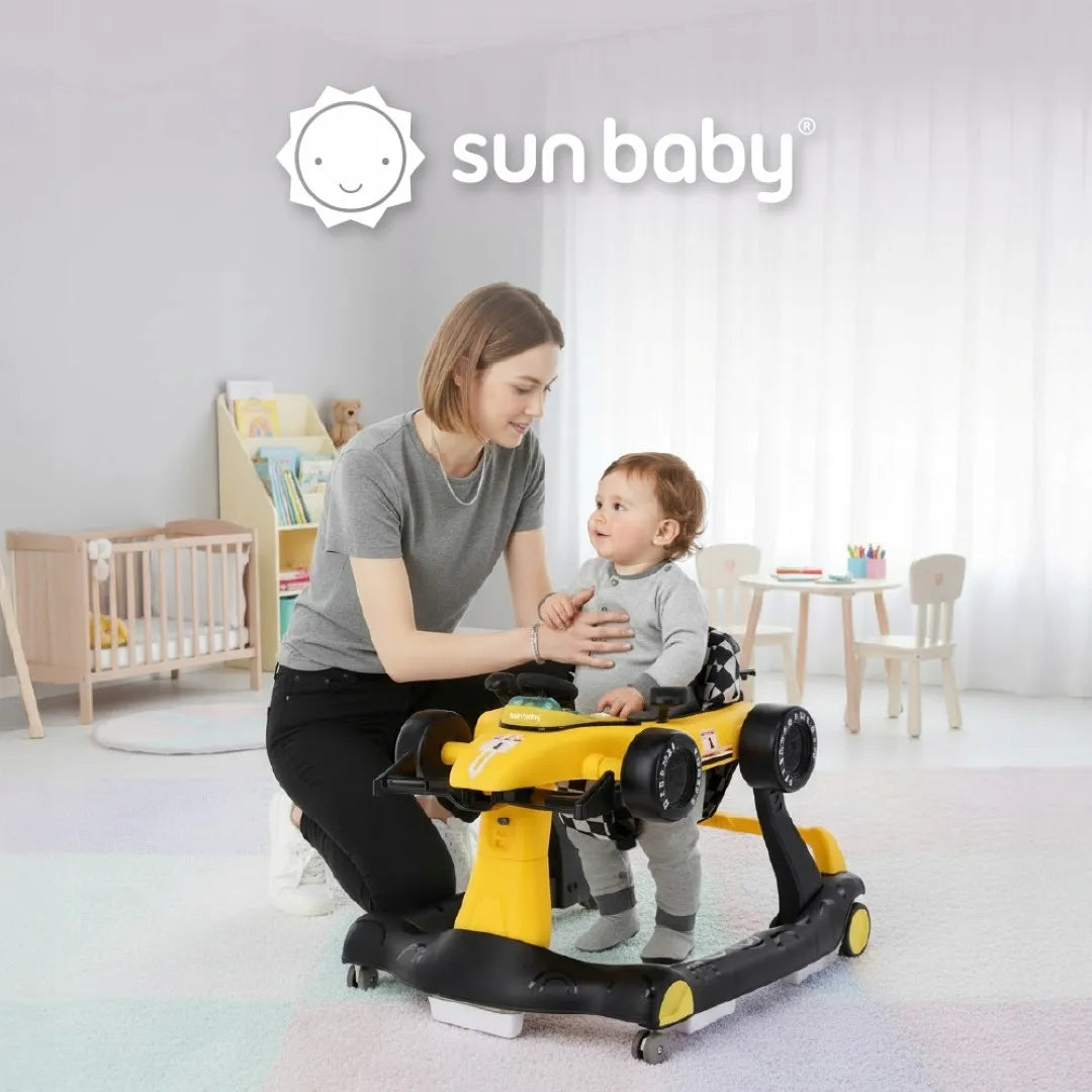 Interaktyvi vaikštynė-stumdukas Sun Baby Formula 1 3in1 geltona