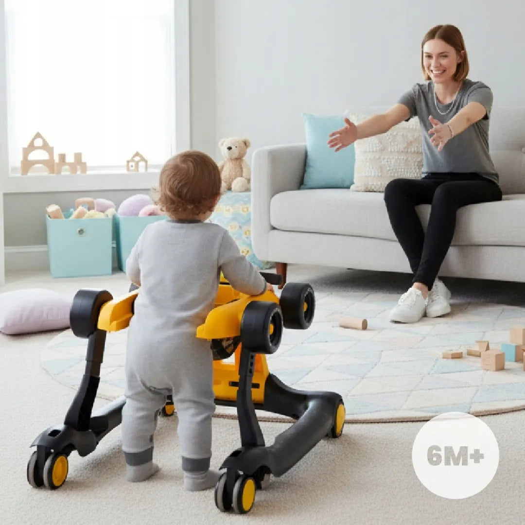 Interaktyvi vaikštynė-stumdukas Sun Baby Formula 1 3in1 geltona
