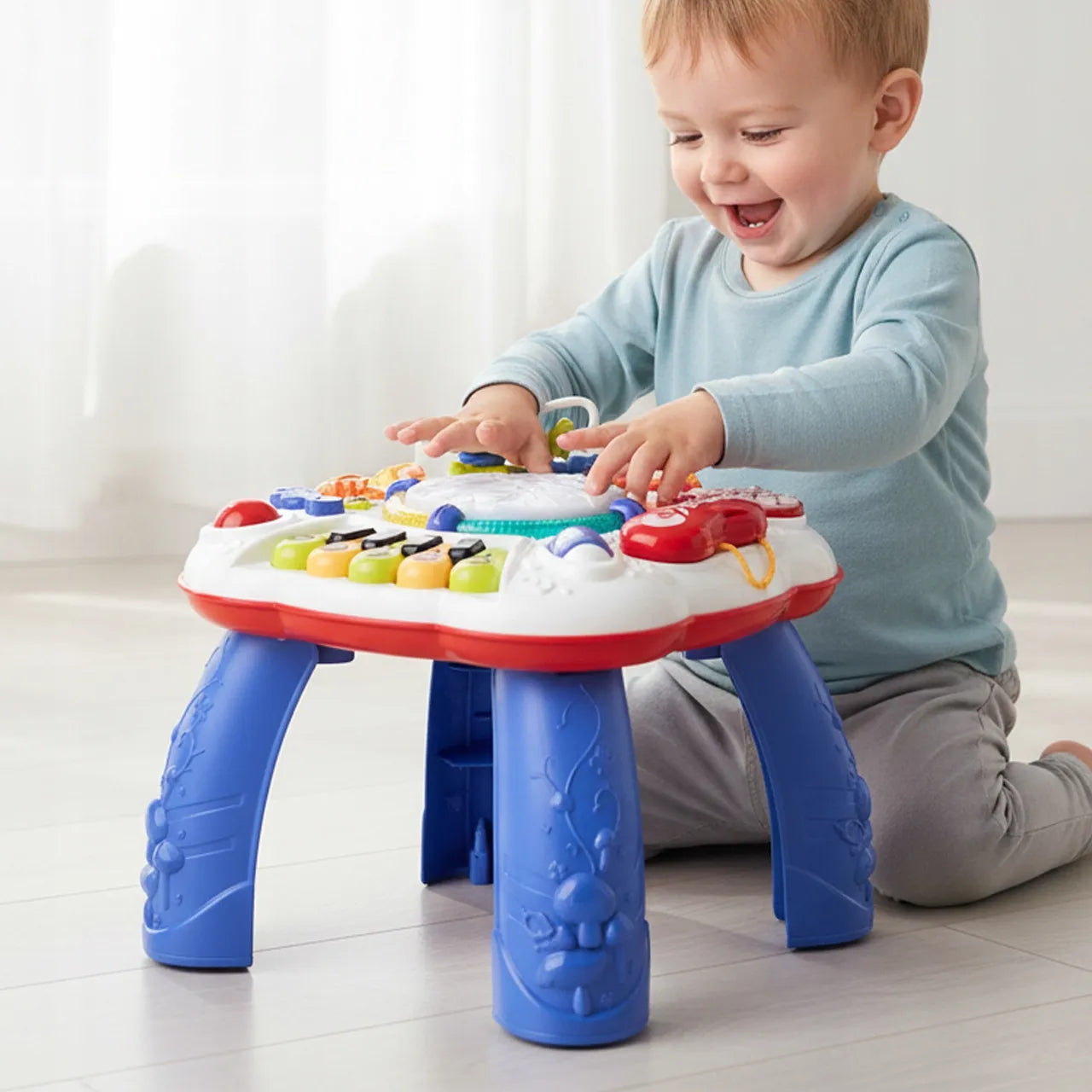 Interaktyvus lavinamasis staliukas MalPlay su muzikiniu būgneliu 8w1