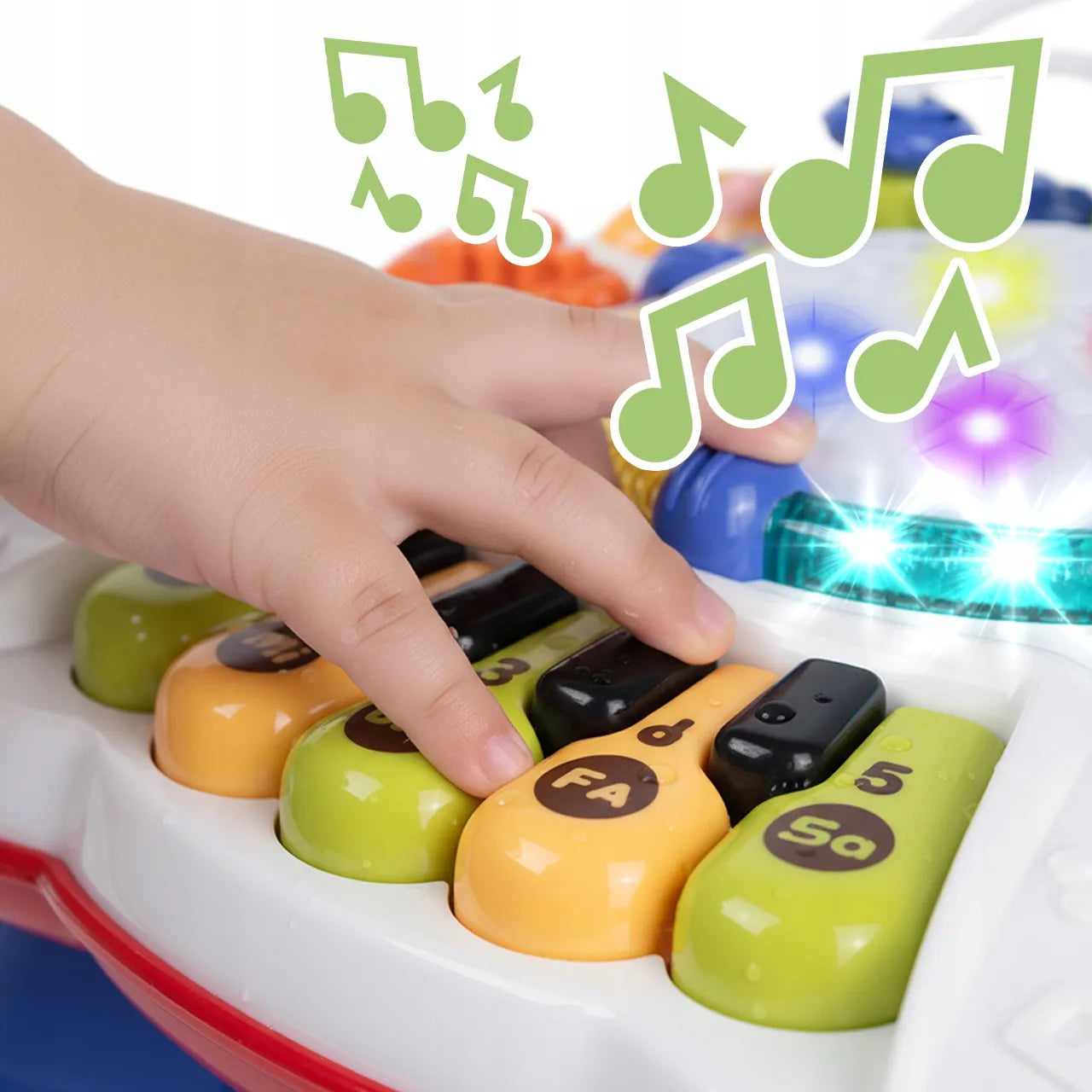 Interaktyvus lavinamasis staliukas MalPlay su muzikiniu būgneliu 8w1