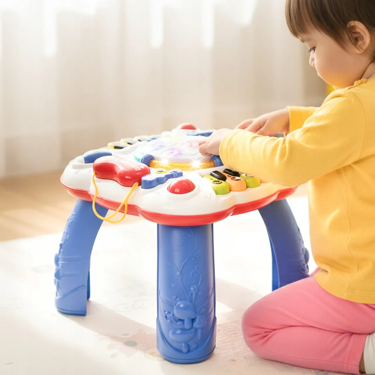Interaktyvus lavinamasis staliukas MalPlay su muzikiniu būgneliu 8w1