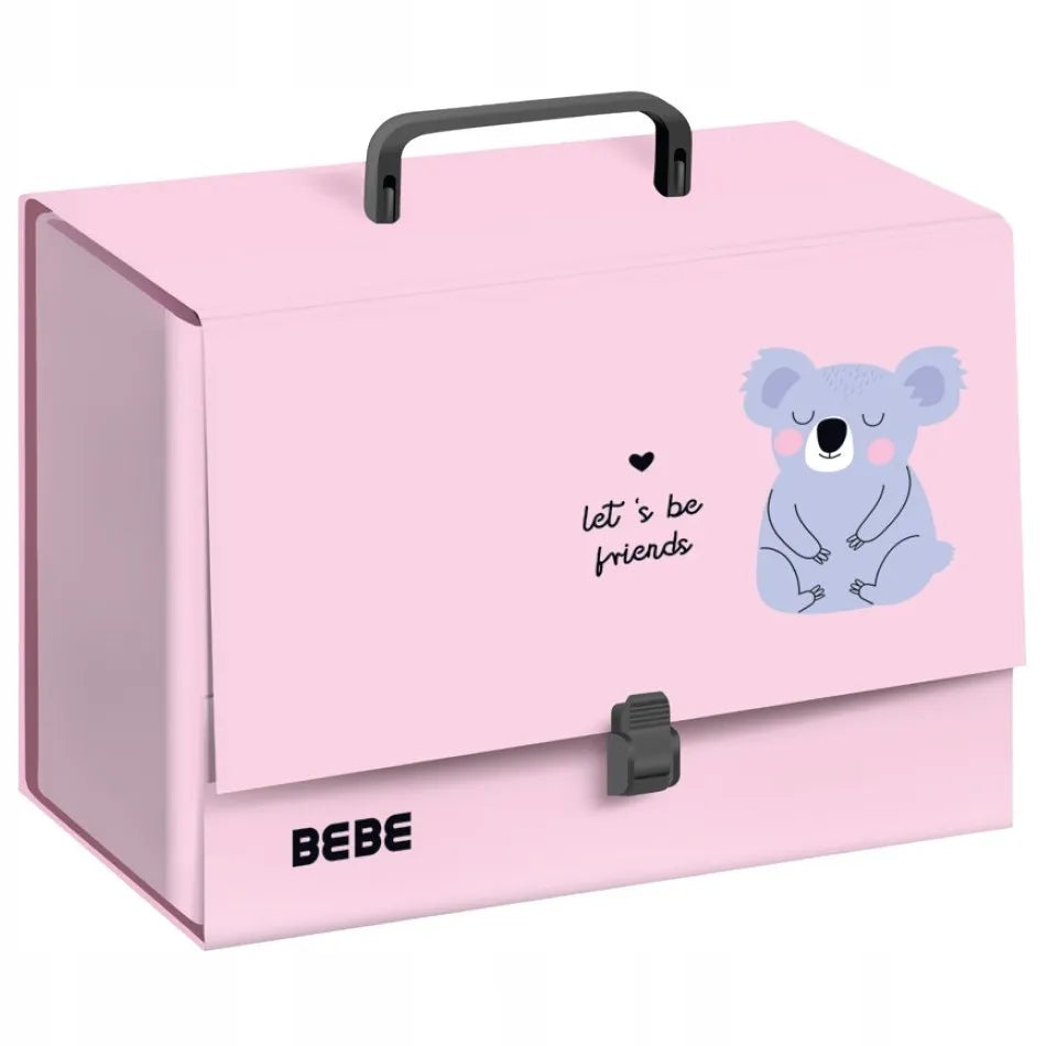 Kietas aplankas su rankena, didelis, standus, 10 cm, C4, BBI KIDS PASTEL