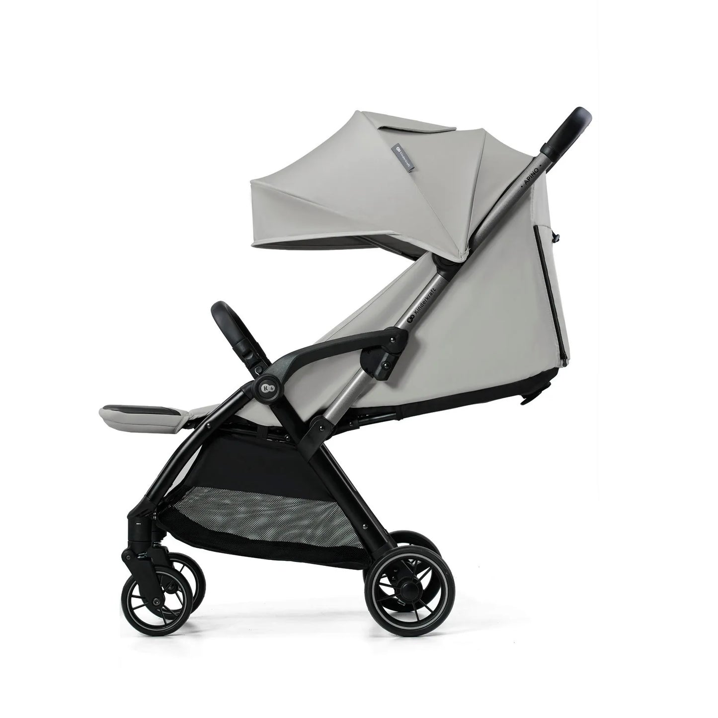 Kinderkraft APINO sportinis vežimėlis, 22 kg, lengvas, sulankstomas, pilkas
