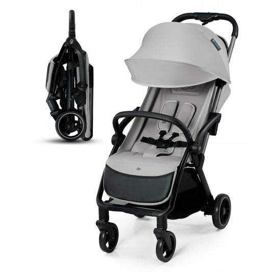 Kinderkraft APINO sportinis vežimėlis, 22 kg, lengvas, sulankstomas, pilkas