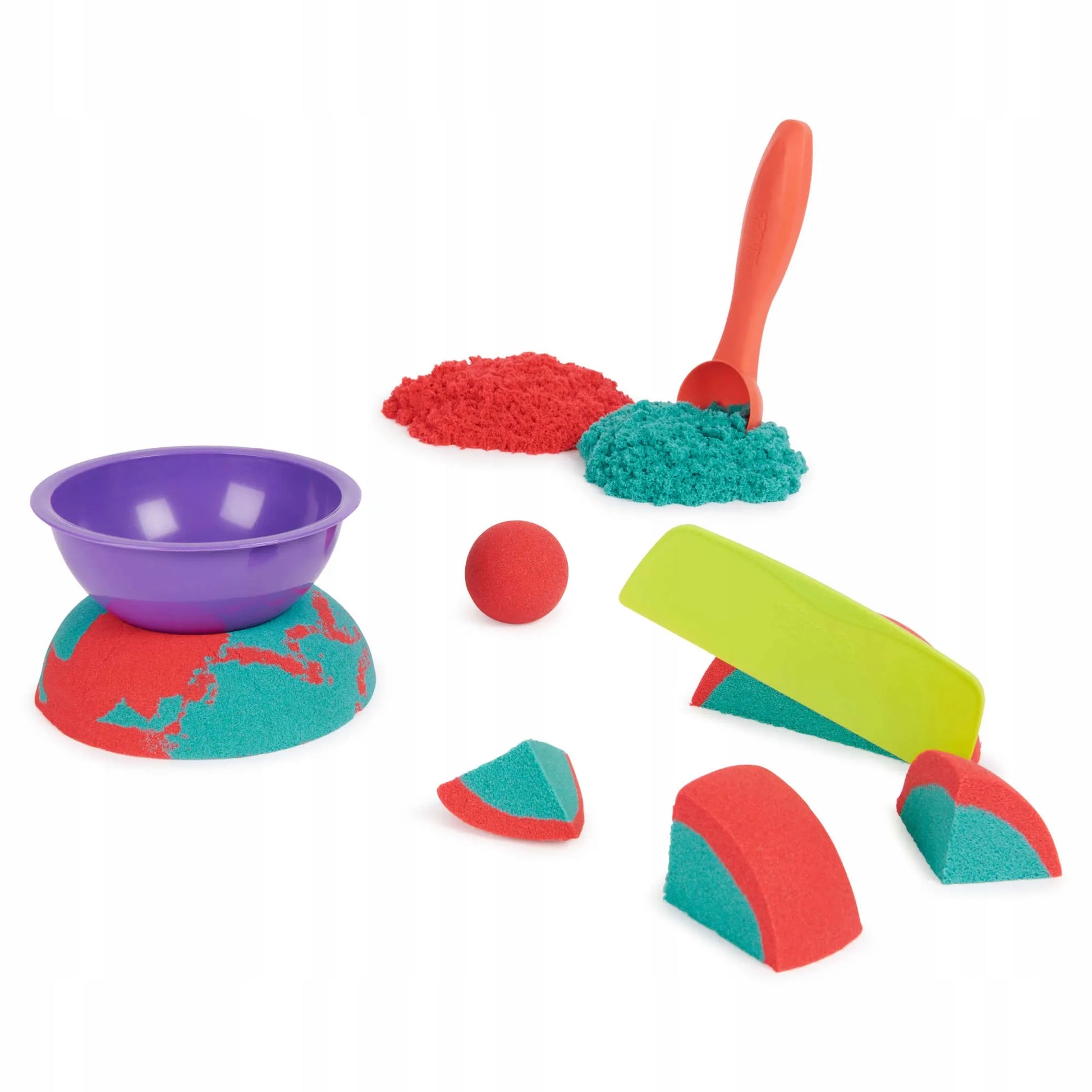 KINETIC SAND KINETINIS SMĖLIS RINKINYS 2 SPALVOS + FORMELĖS