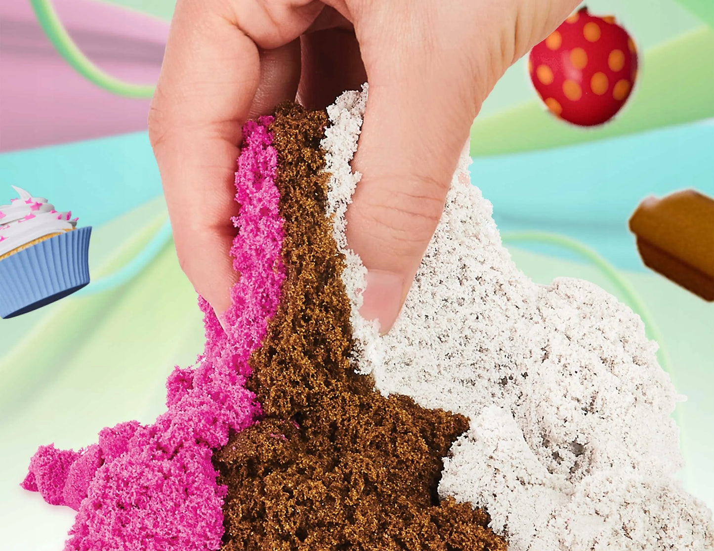 KINETIC SAND ledų skanėstai ledainė kvepiantis 3 kvepiančios spalvos