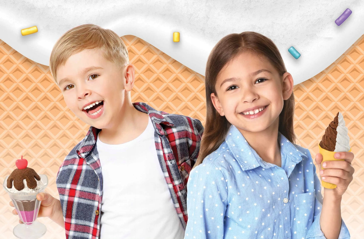 KINETIC SAND ledų skanėstai ledainė kvepiantis 3 kvepiančios spalvos