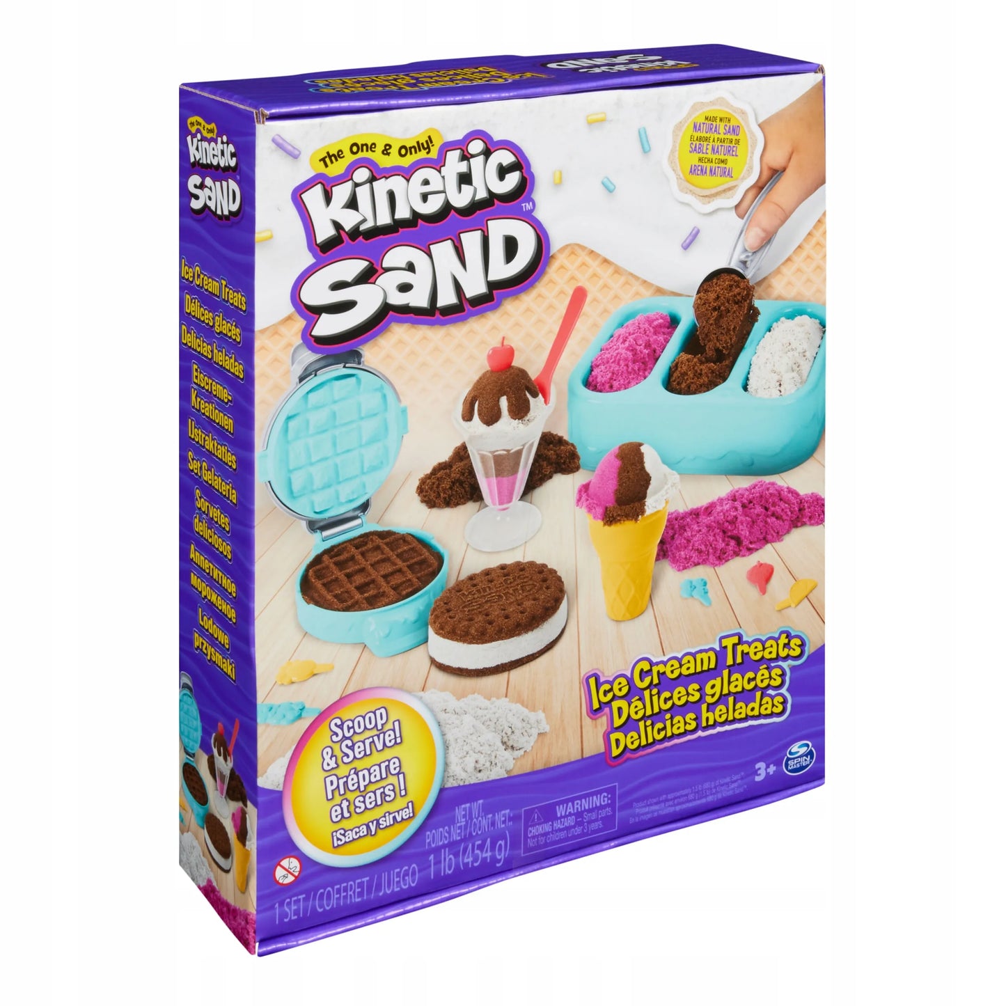 KINETIC SAND ledų skanėstai ledainė kvepiantis 3 kvepiančios spalvos