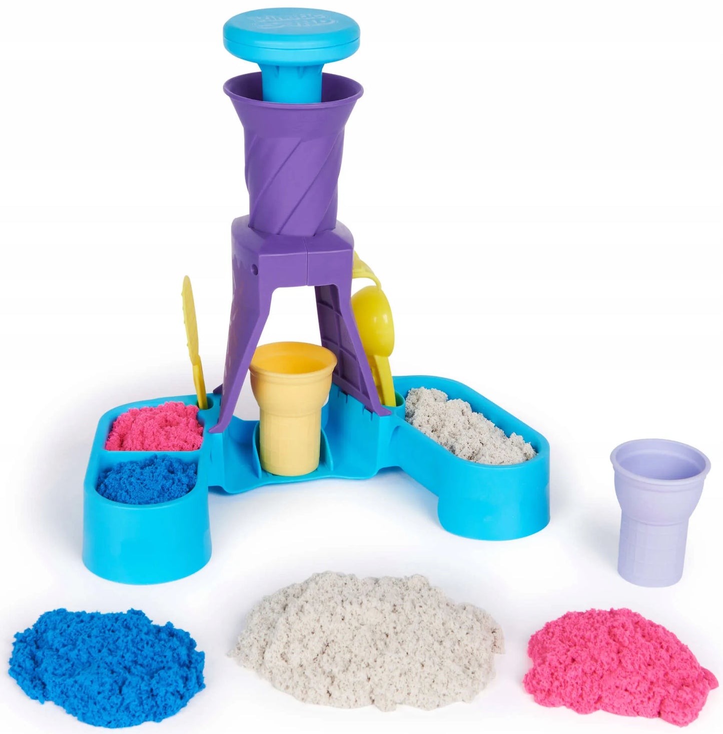 Kinetinis smėlis rinkinys KINETIC SAND ledų gaminimo mašina + priedai
