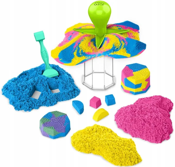 Kinetinis smėlis rinkinys SPAUSK IR KURK SQUISH N' CREATE + PRIEDAI 382G