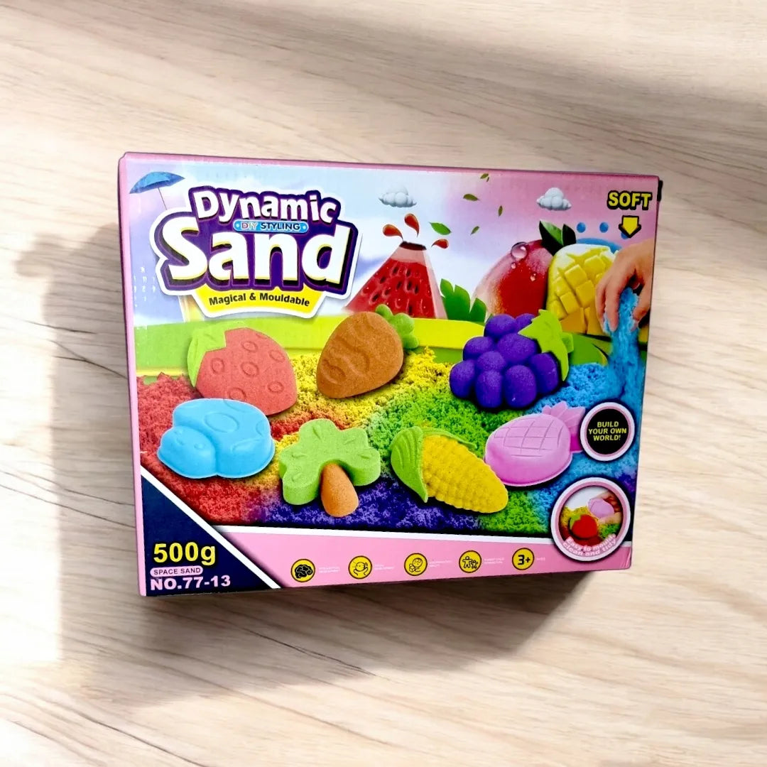 Kinetinis smėlis su formelėmis vaisiai ir daržovės 500g