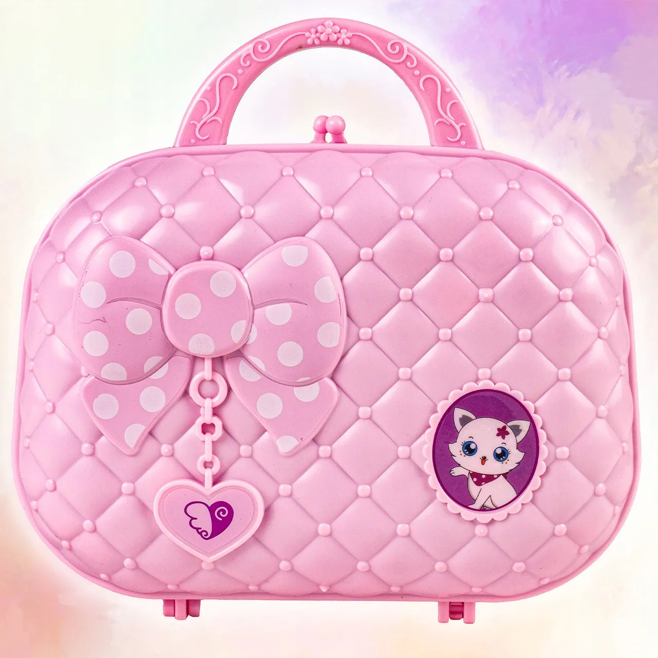 Kosmetikos rinkinys rankinėje makiažui ir nagams vaikams