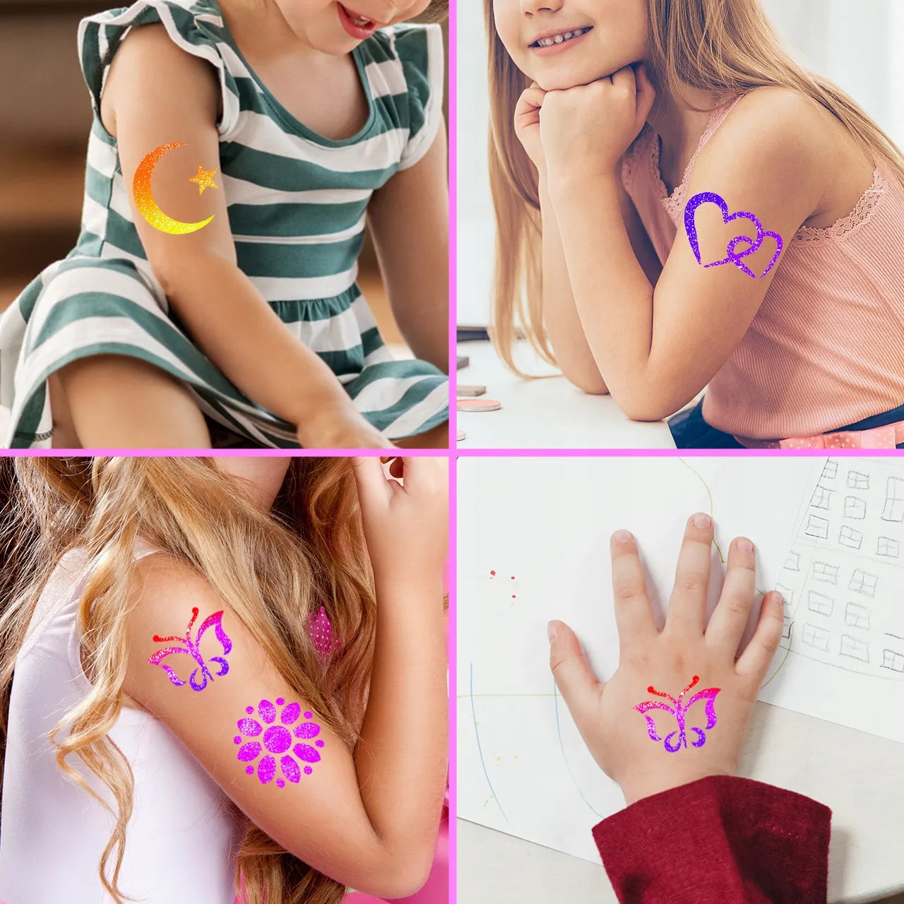KŪRYBINIS PLAUKŲ DAŽYMO IR TATUIRUOČIŲ RINKINYS