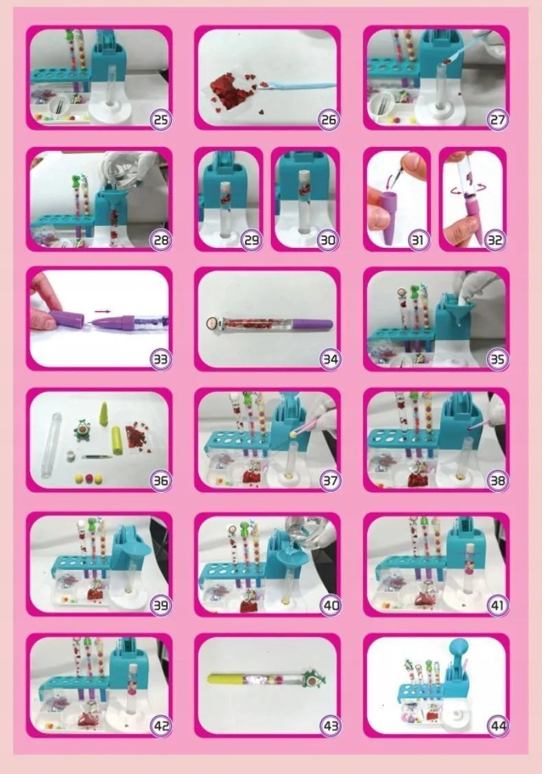Kūrybinis rinkinys vaikams stebuklingų rašiklių gamybos fabrikas DIY PEN CREATOR