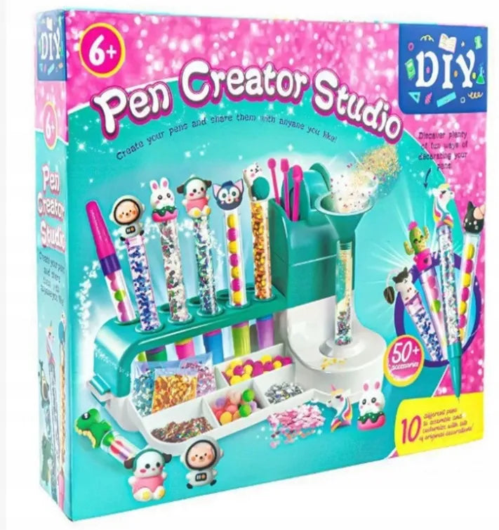 Kūrybinis rinkinys vaikams stebuklingų rašiklių gamybos fabrikas DIY PEN CREATOR