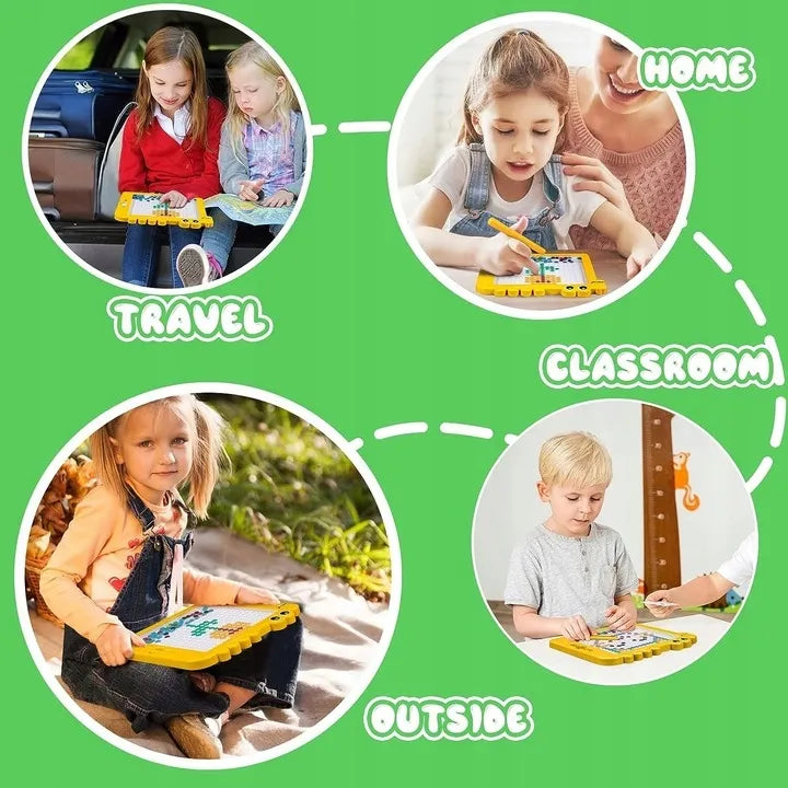 Leopard magnetinė lenta vaikams: Montessori mozaikos dėlionė