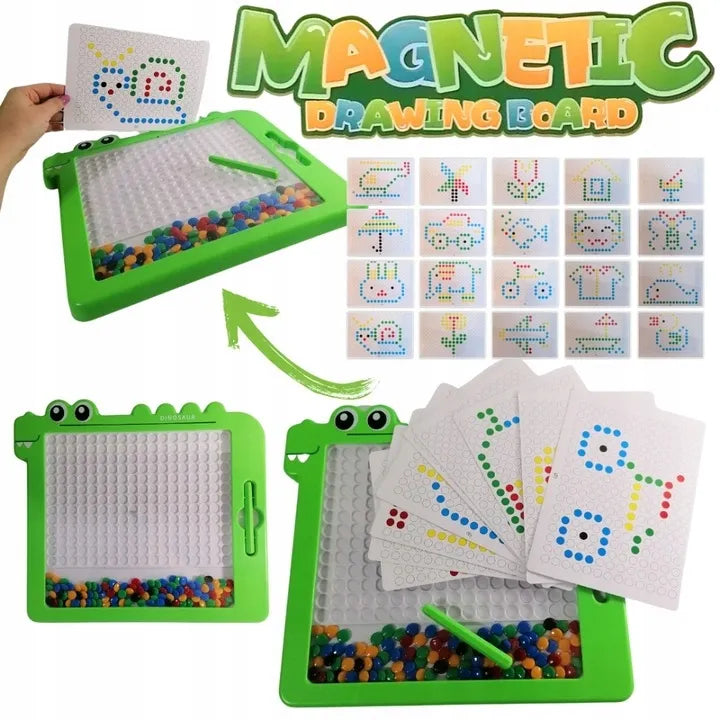 Leopard magnetinė lenta vaikams: Montessori mozaikos dėlionė