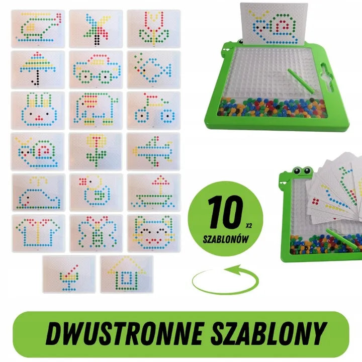 Leopard magnetinė lenta vaikams: Montessori mozaikos dėlionė