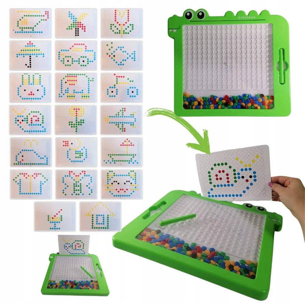 Leopard magnetinė lenta vaikams: Montessori mozaikos dėlionė