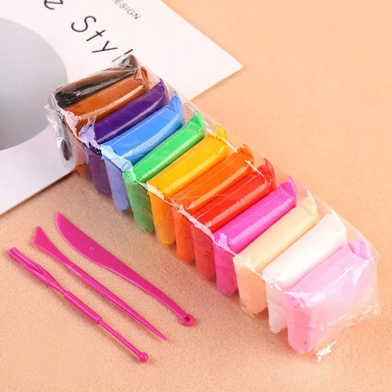 Maginis modelinas polimerinis molis lipdymo masė vaikams rinkinys x24