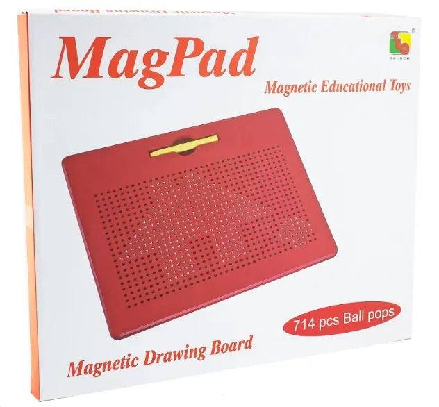 Magnetinė lenta XXL MagPad vaikams edukacinė 714 rutuliukų + šablonai