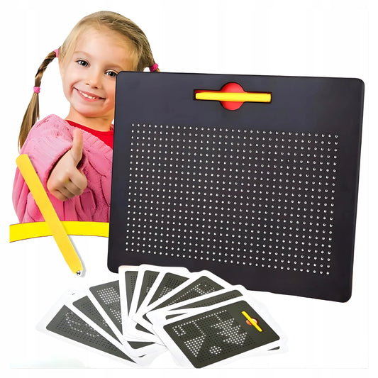 Magnetinė lenta XXL MagPad vaikams edukacinė 714 rutuliukų + šablonai