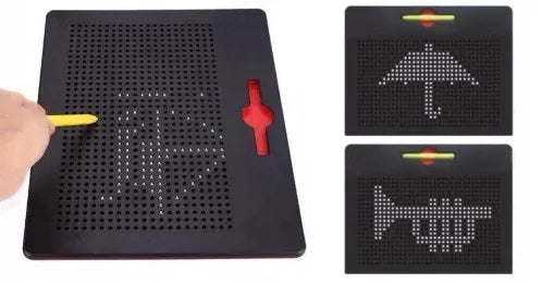 Magnetinė lenta XXL MagPad vaikams edukacinė 714 rutuliukų + šablonai