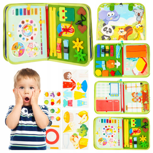 MalPlay Montessori jusiamoji veltinio knygelė „Quiet Book“ 3D