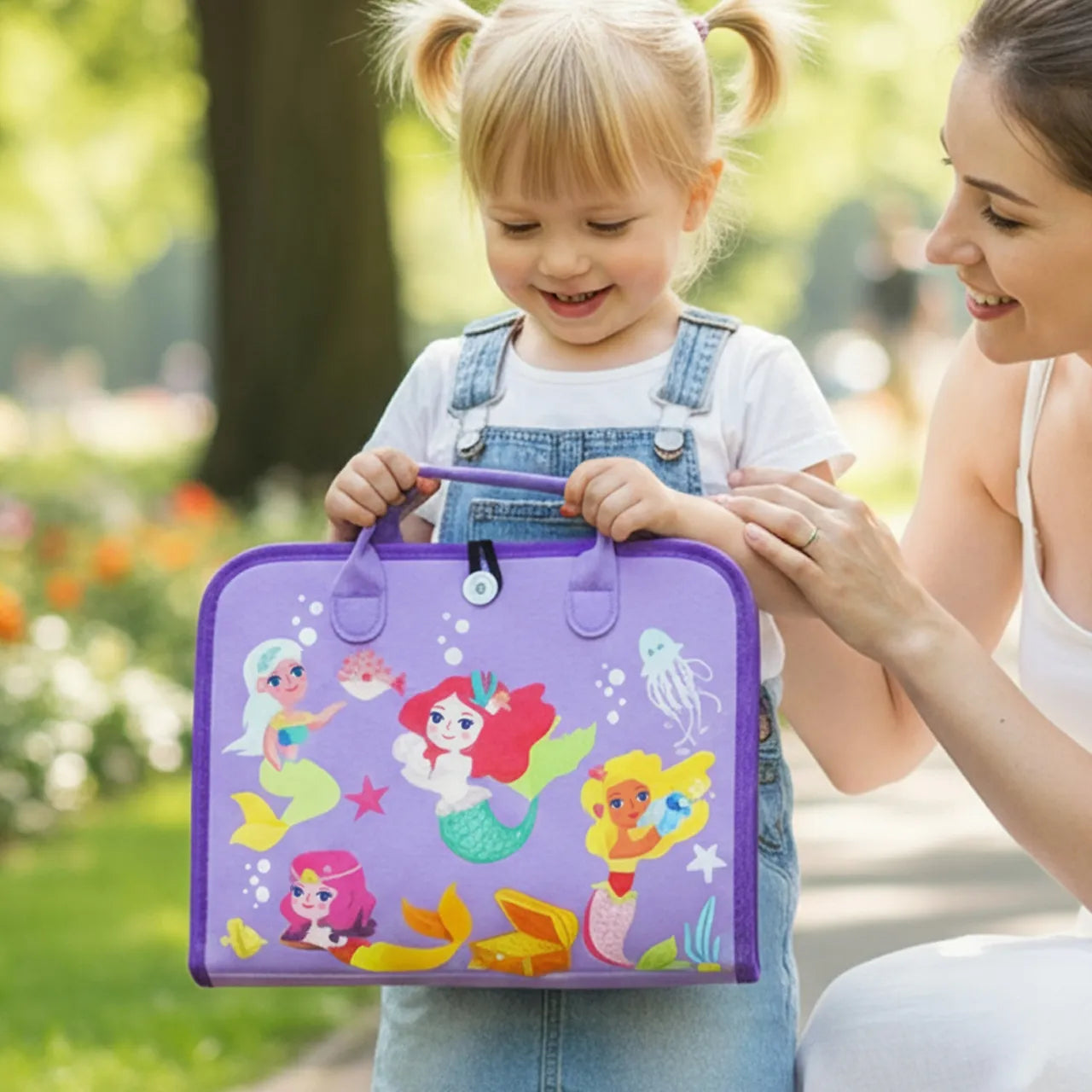 MalPlay Montessori veltinis sensorinis lavinantis knygelės tipo krepšelis