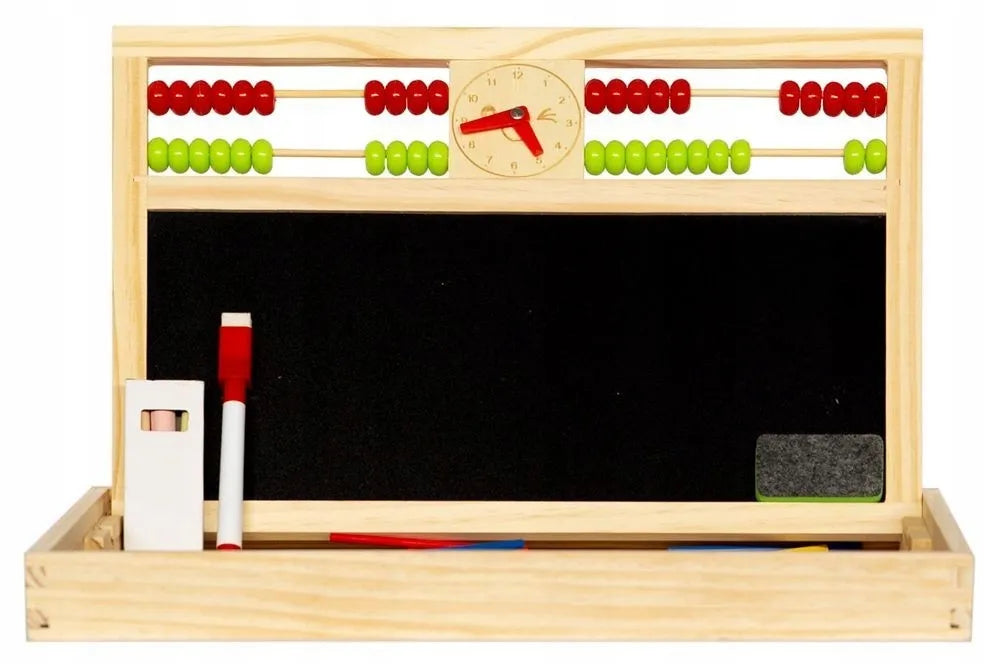 Medinė daugiafunkcė edukacinė lenta 2in1