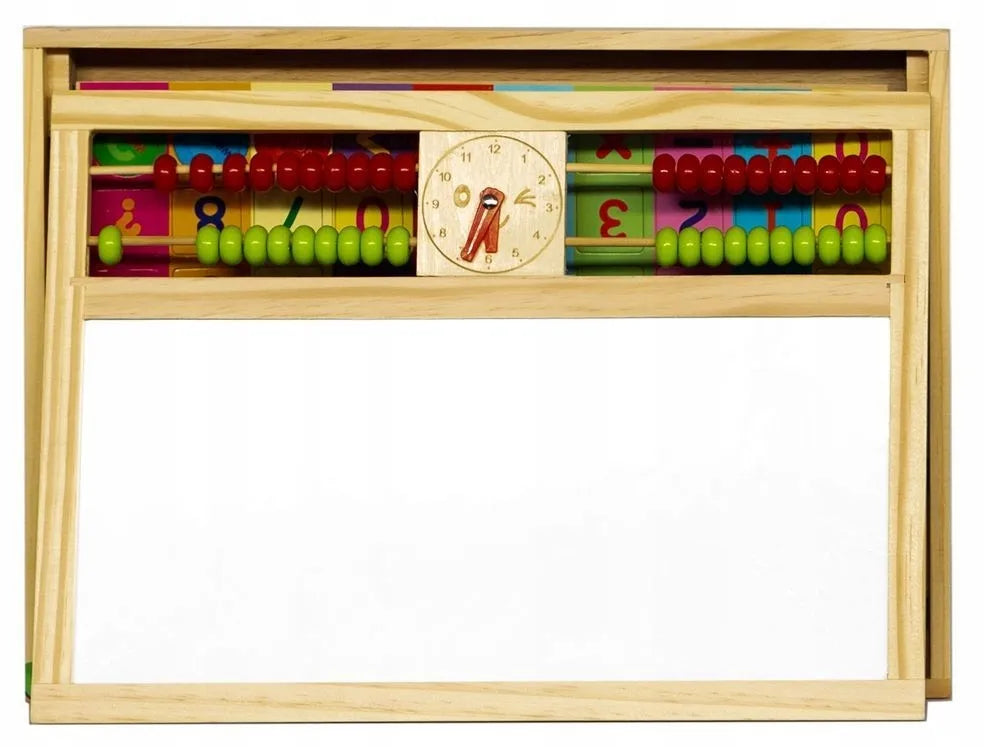 Medinė daugiafunkcė edukacinė lenta 2in1