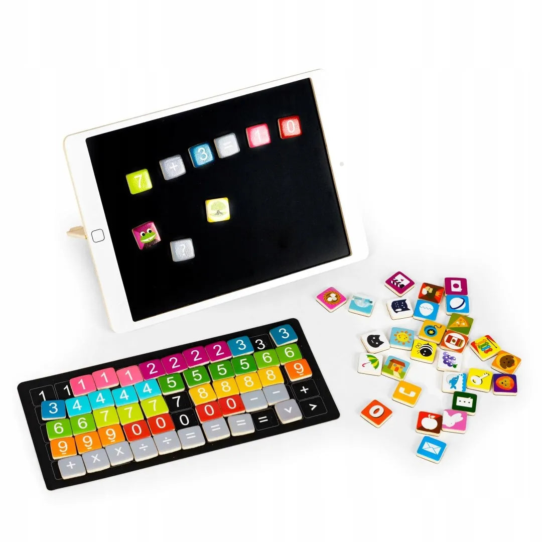 Medinė edukacinė planšetė magnetinė lenta ECOTOYS