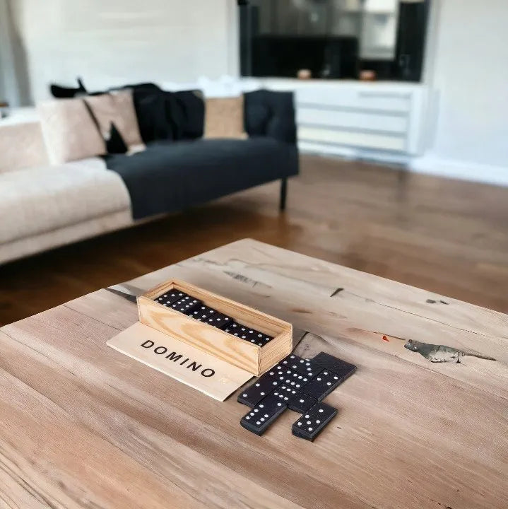 Medinis edukacinis domino žaidimas šeimai