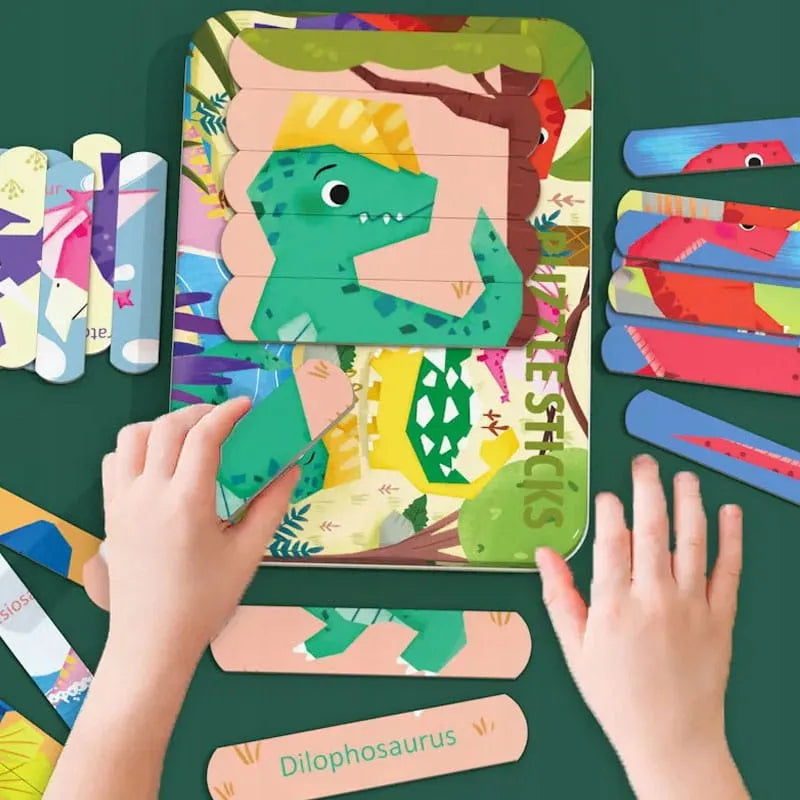 Medinis „Montessori“ dėlionės žaidimas: Ledų pagaliukai su princesėmis