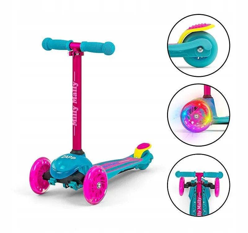 MILLY MALLY SCOOTER ZAPP triratukas su LED ratukais