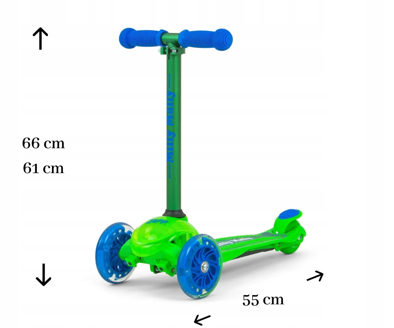 MILLY MALLY SCOOTER ZAPP triratukas su LED ratukais