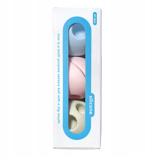 „Moluk Mox Pastel“ silikoninis kūrybinis žaislas - kamuoliukai, 3 vnt.