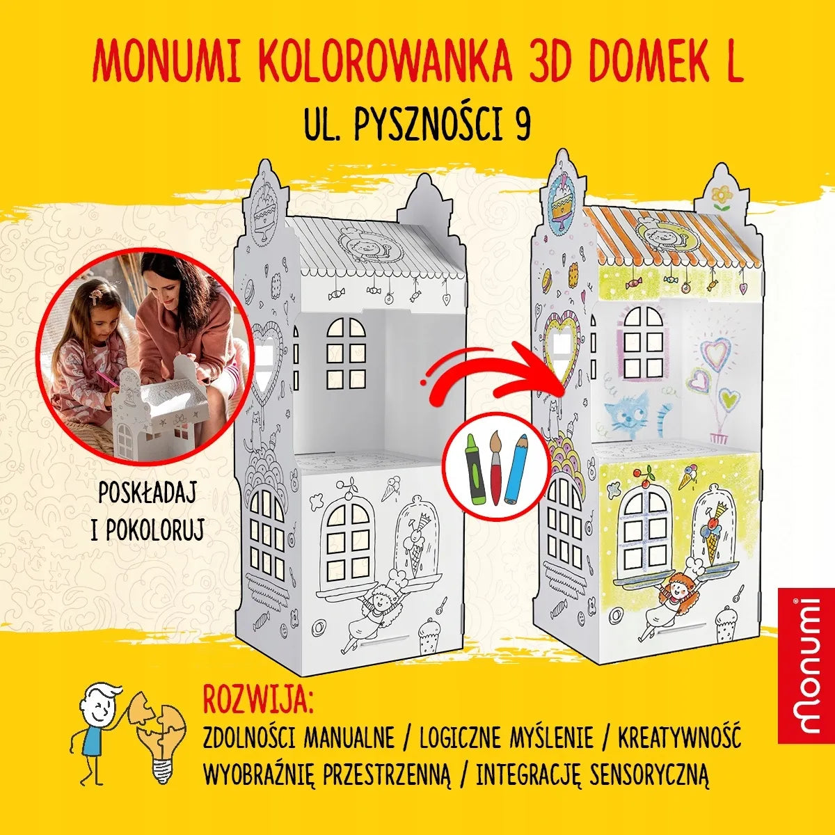 Monumi 3D spalvinimo knyga Skanių dalykų g. L 70cm