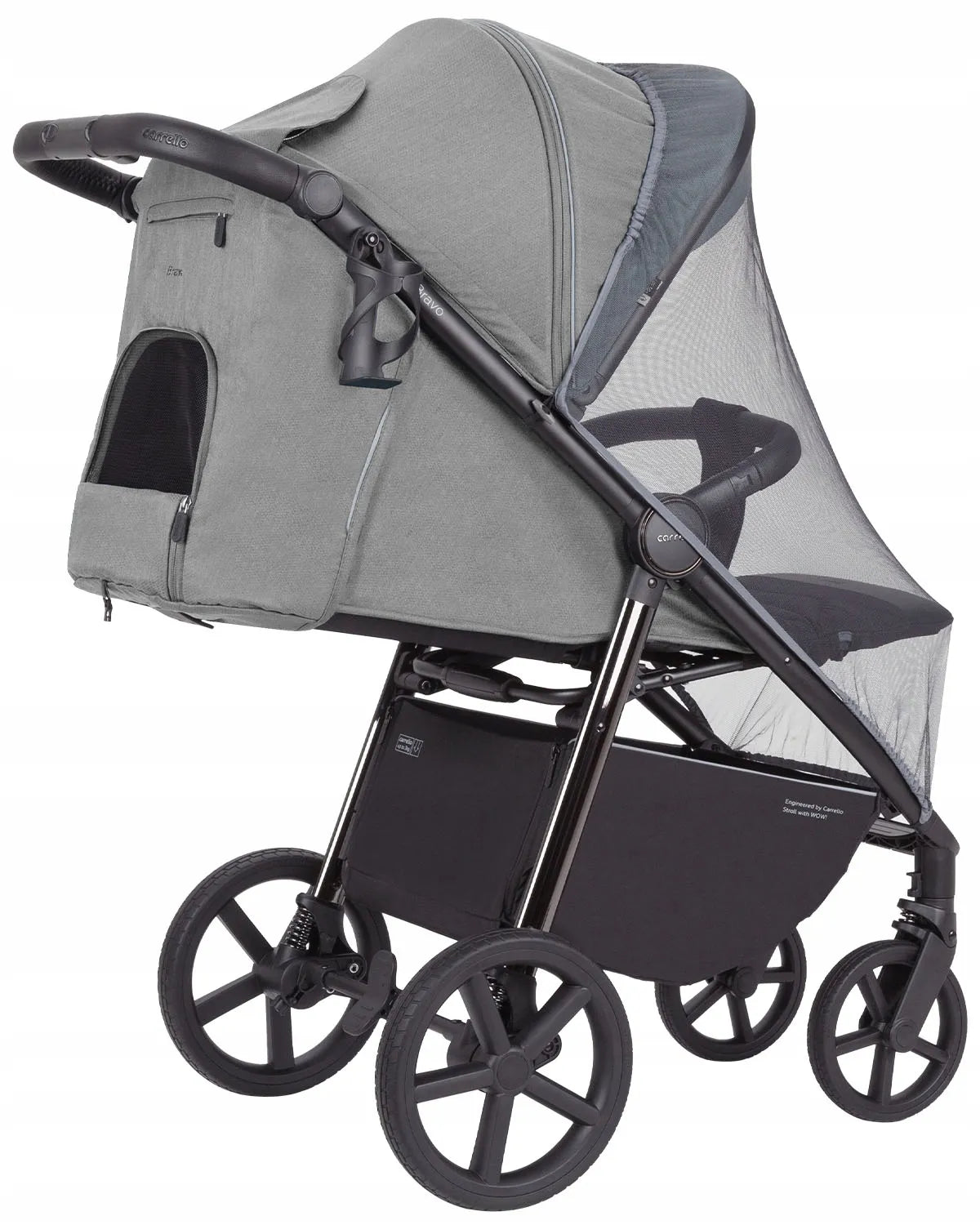 Neįtikėtinas Carrello Bravo 2024 CRL-5515 sportinis vežimėlis iki 22kg, Mist Grey