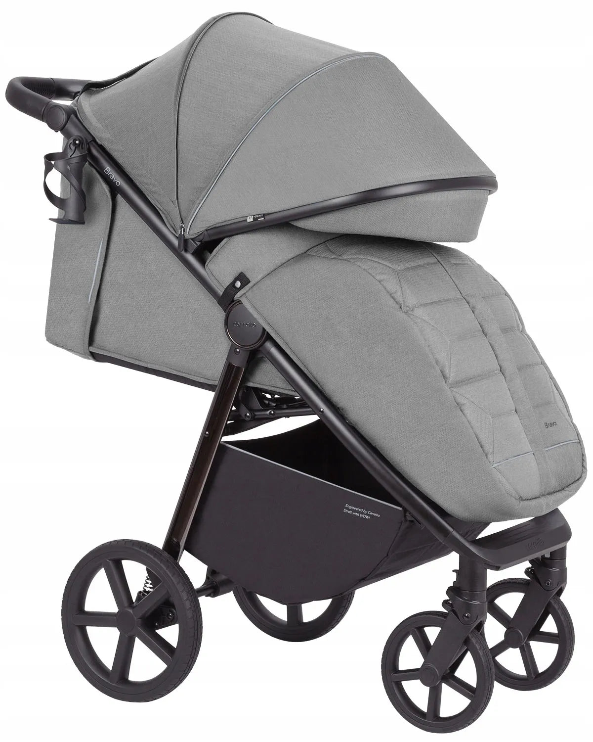 Neįtikėtinas Carrello Bravo 2024 CRL-5515 sportinis vežimėlis iki 22kg, Mist Grey