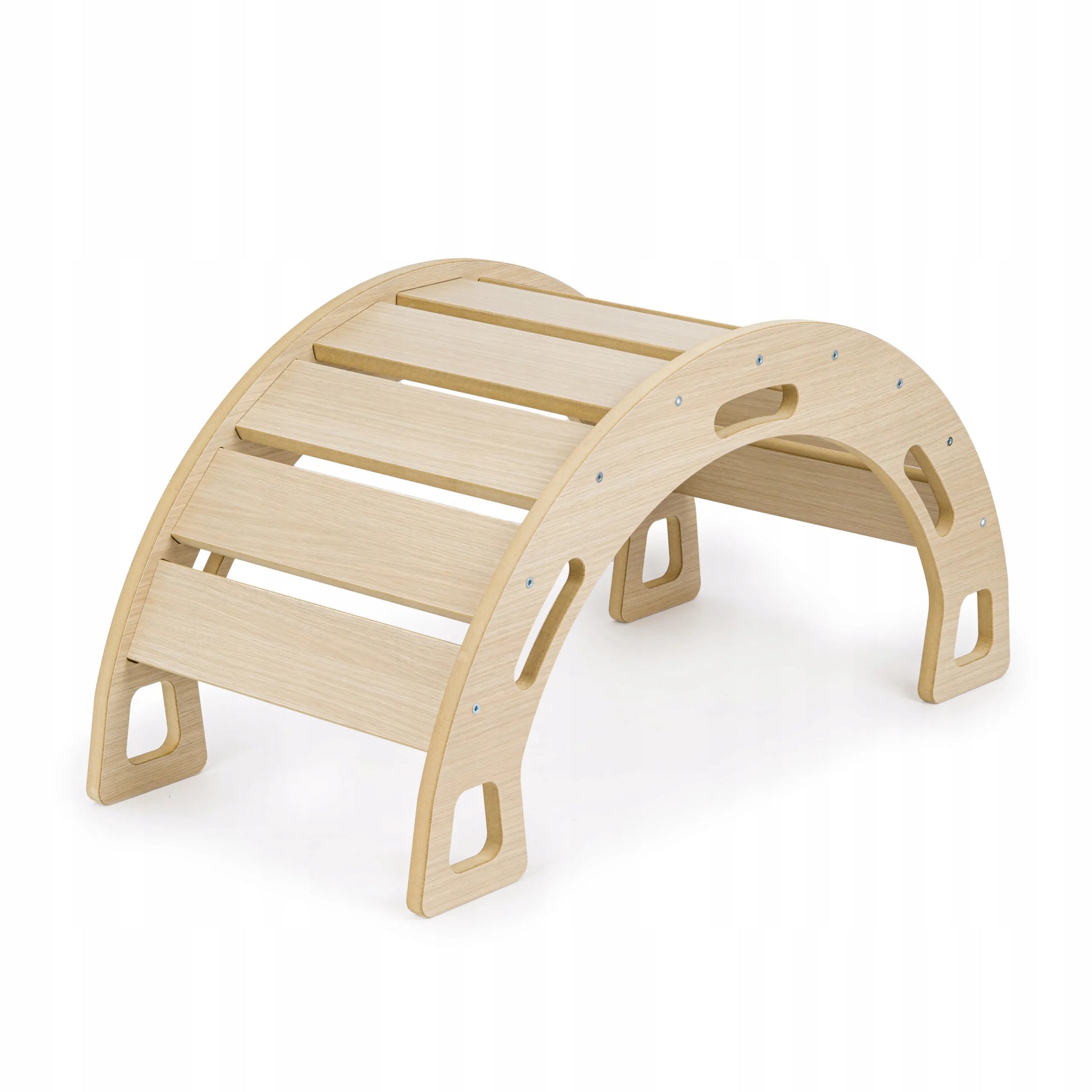 Obubu Montessori supynės ĄŽUOLO spalvos + čiuožykla su laipiojimo sienele + pagalvėlė