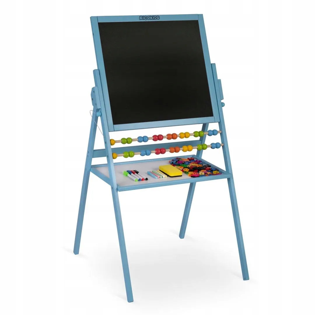 Pasukama magnetinė ir kreidinė lenta Ricokids – mėlyna