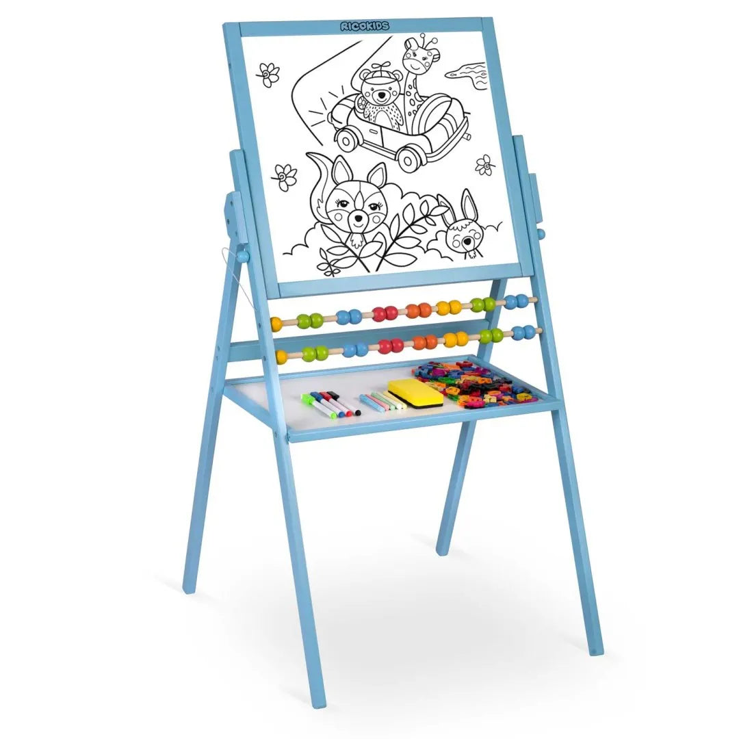Pasukama magnetinė ir kreidinė lenta Ricokids – mėlyna