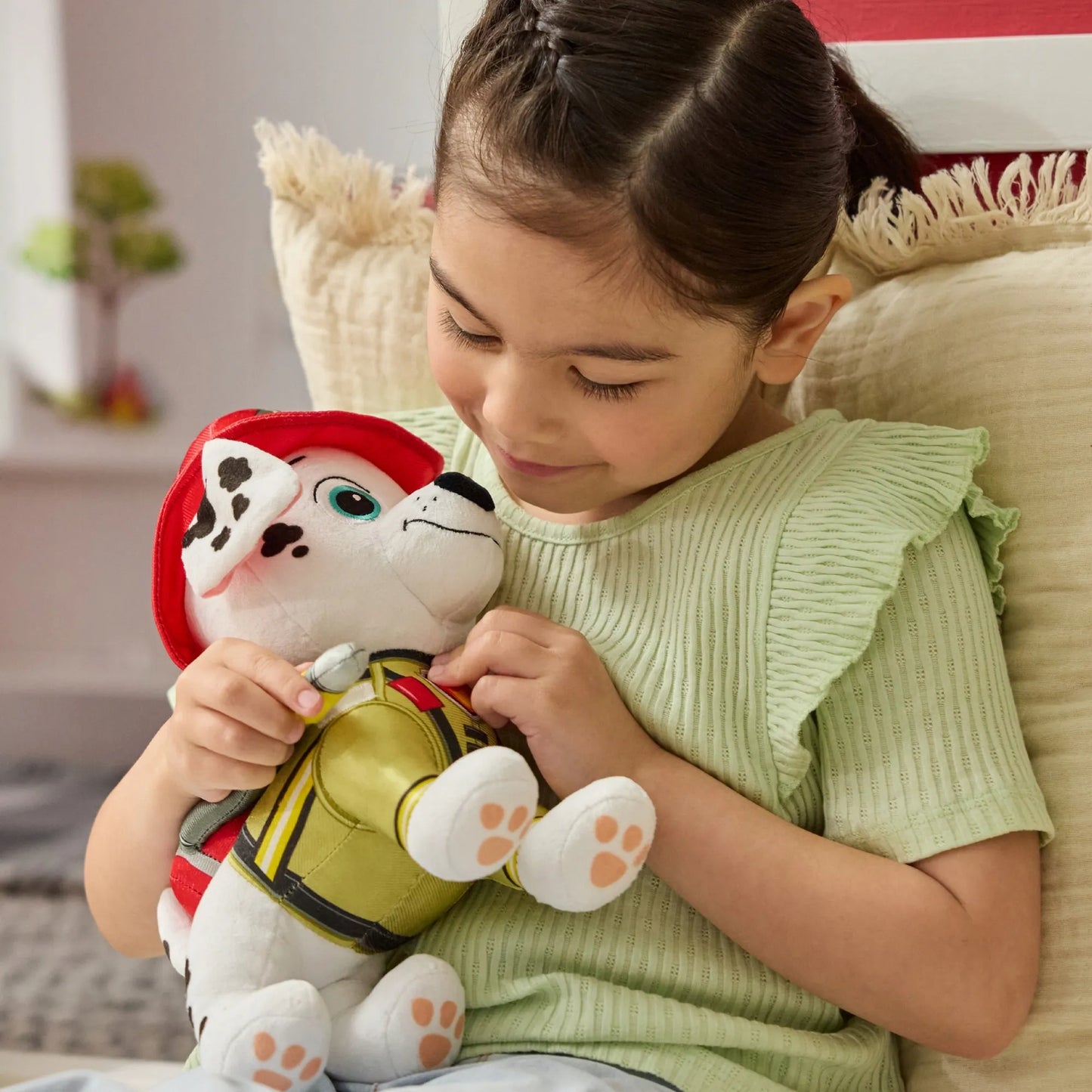 PAW PATROL MARSHALL PLIUŠINIS ŽAISLAS FIRE RESCUE DIDELIS 25 CM